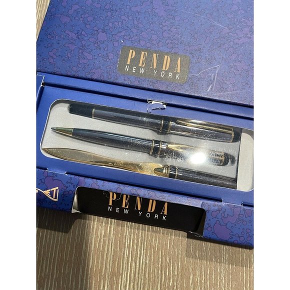 Vintage Penda New‎ York Ball Point Pen Ink Pens Set - Picture 3 of 3